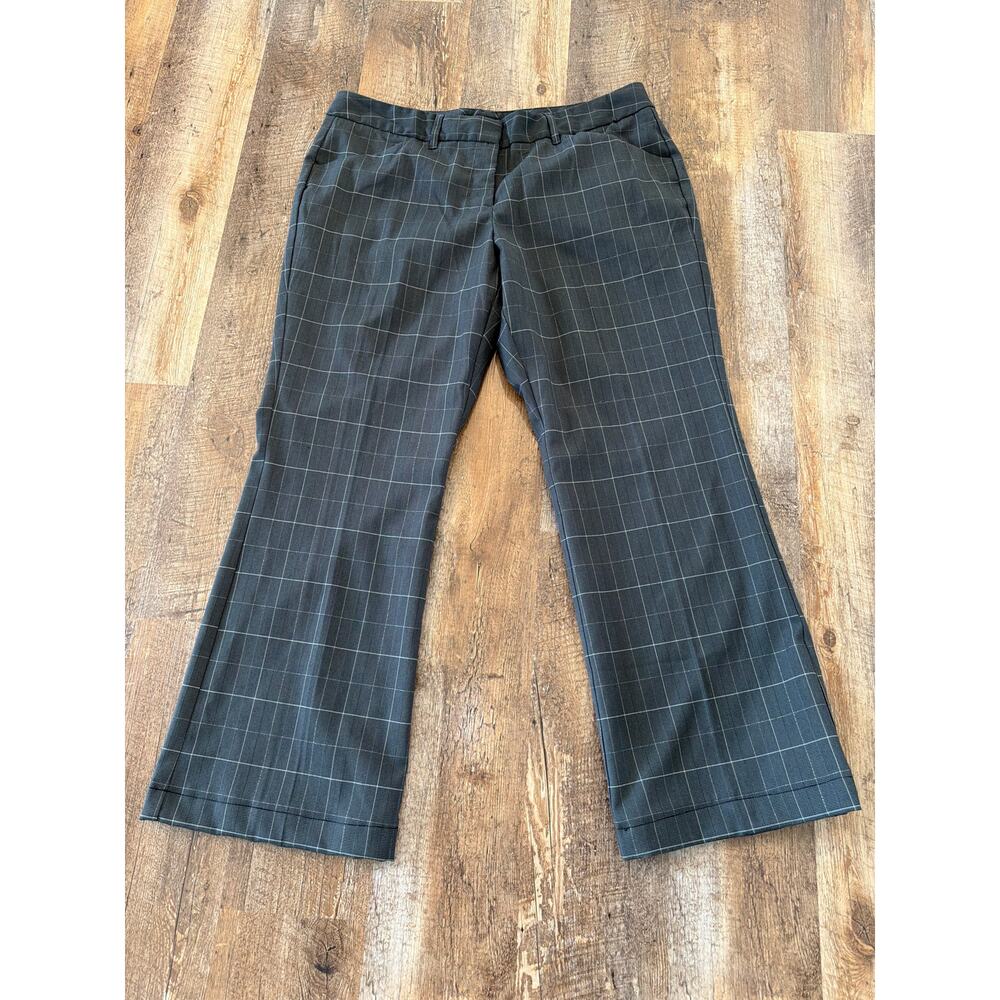 Daisy Fuentes Black / Silver Plaid Career Pants Women’s 14